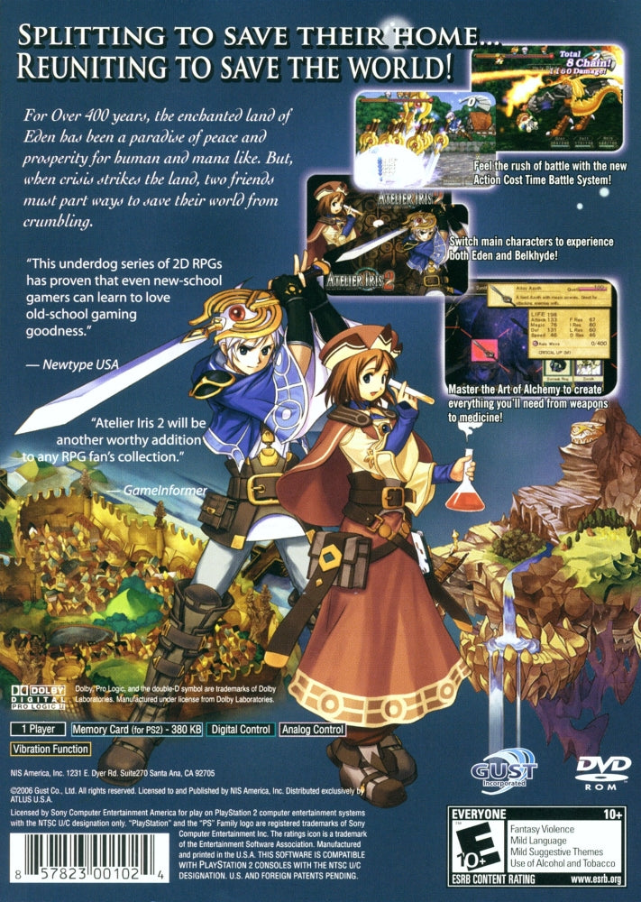 Atelier Iris 2 The Azoth Of Destiny PS2 - Video Game - Used - CaveGamers - Image 2