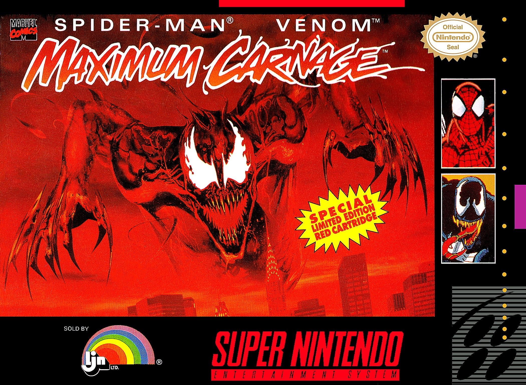 Spider-Man Venom Maximum Carnage SNES - Video Game - Used - CaveGamers