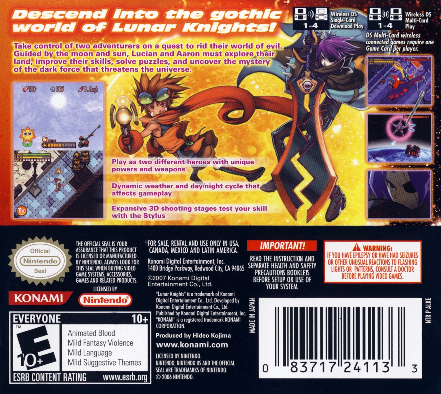 Lunar Knights: Vampire Hunters DS - Video Game - Used - CaveGamers - Image 2