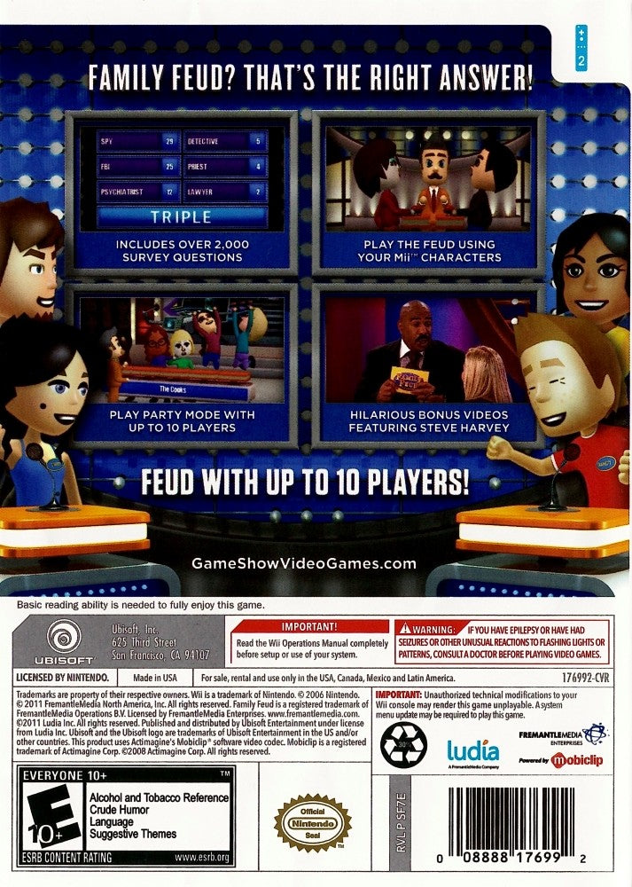 Family Feud 2012 Wii - Video Game - Used - CaveGamers - Image 2