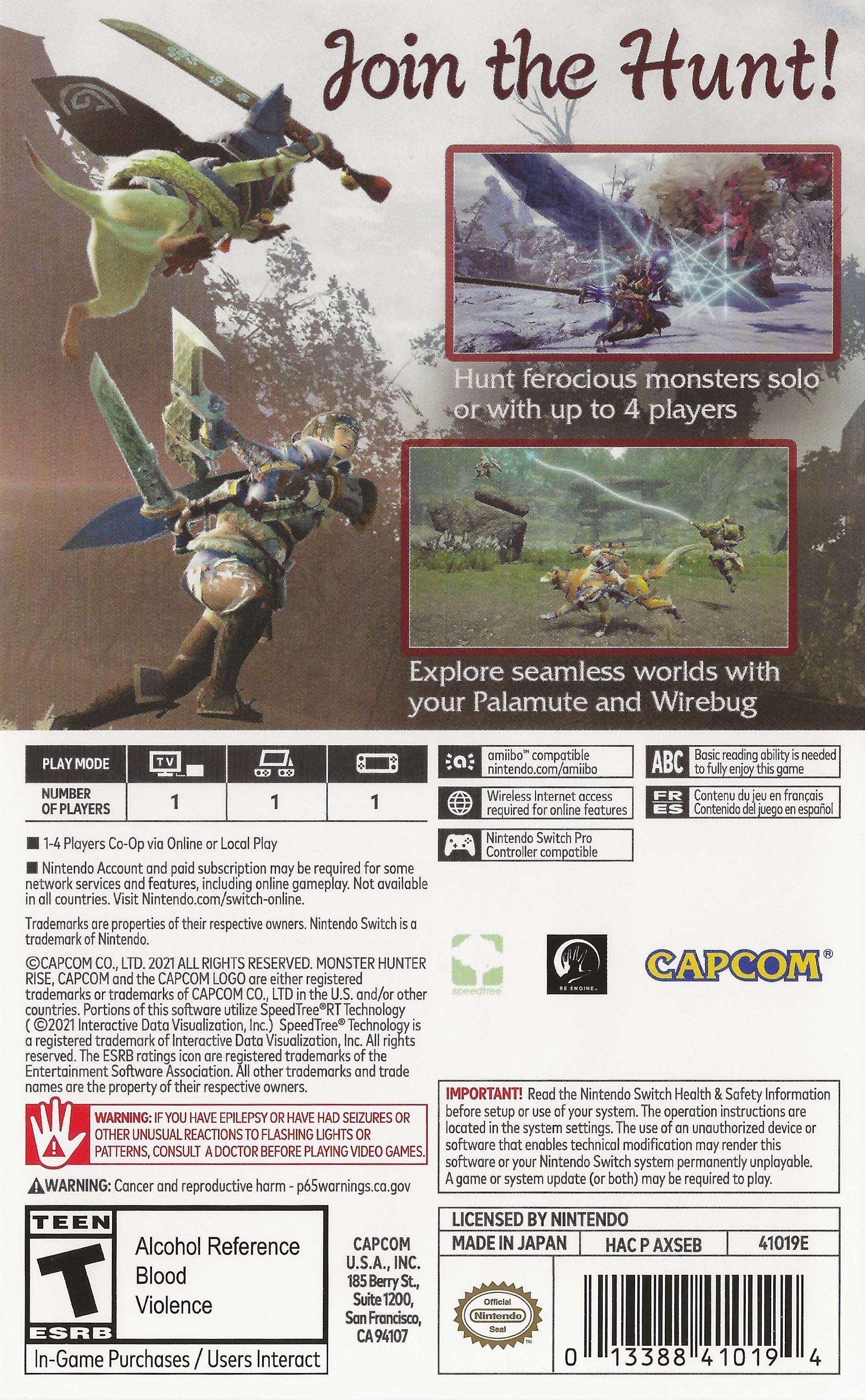 Monster Hunter: Rise Switch - Video Game - Used - CaveGamers - Image 2