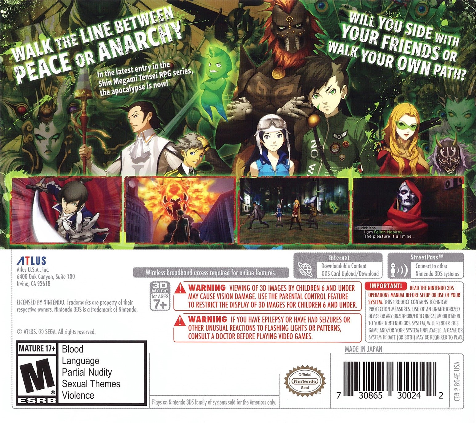 Shin Megami Tensei IV: Apocalypse 3DS - Video Game - Used - CaveGamers - Image 2
