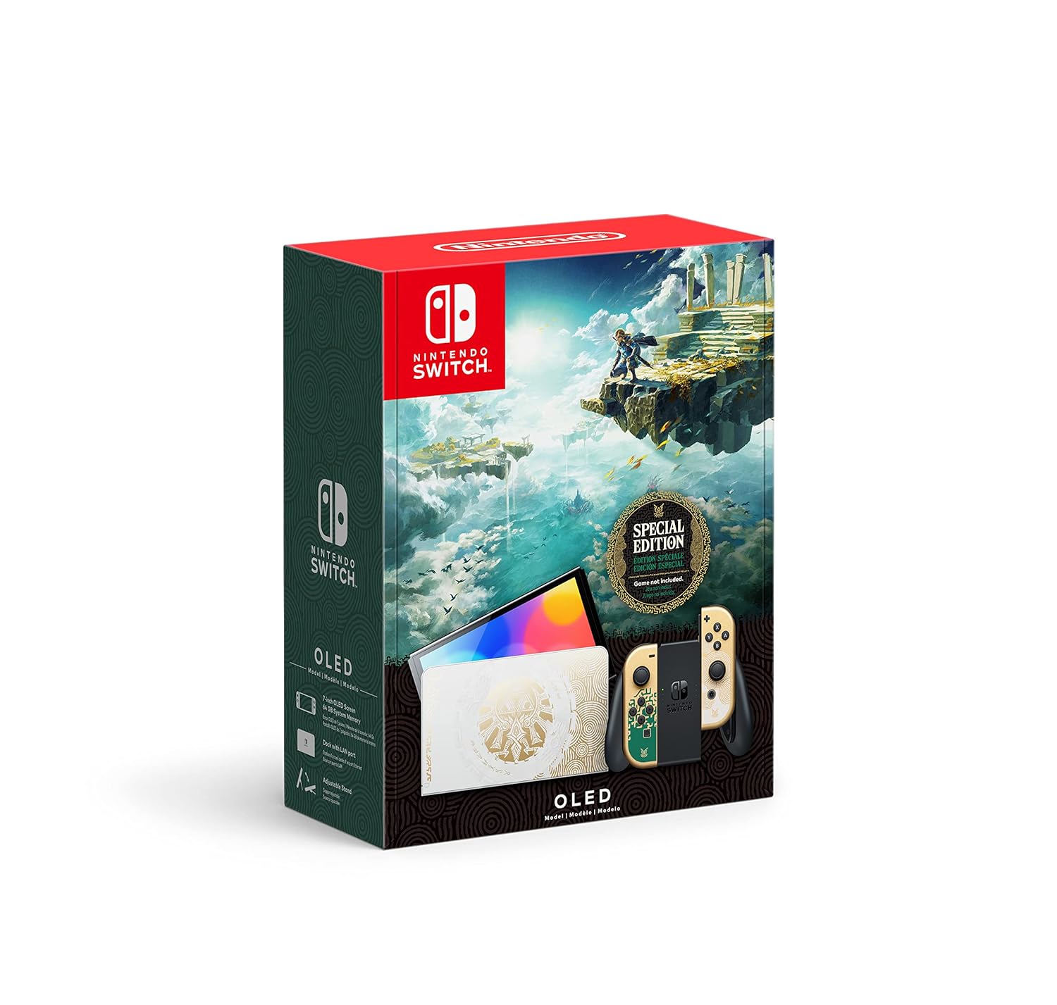 Nintendo Switch - Legend of Zelda: Tears of the Kingdom OLED Limited Edition - Video Game System - New - CaveGamers
