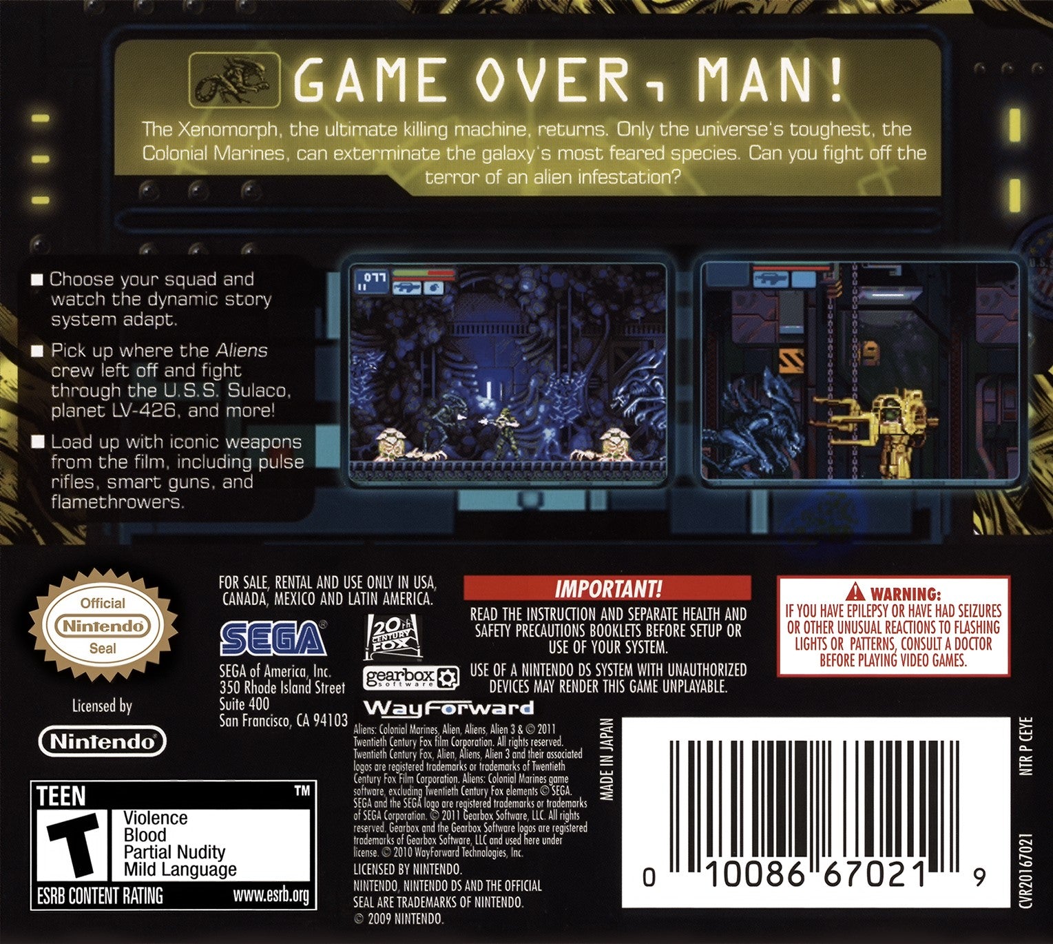 Aliens Infestation DS - Video Game - Used - CaveGamers - Image 2