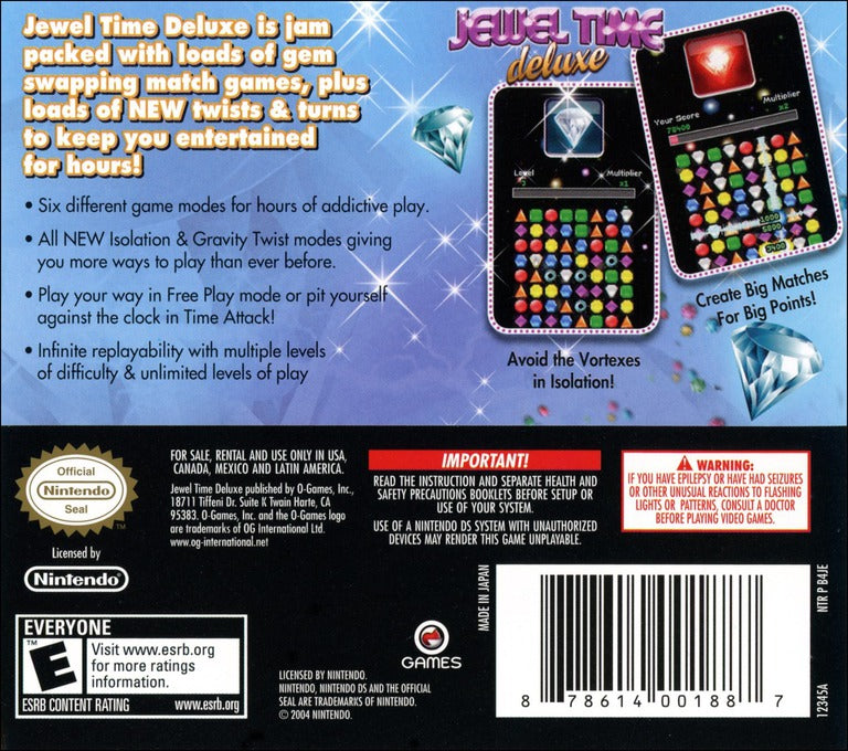 Jewel Time deluxe DS - Video Game - Used - CaveGamers - Image 2