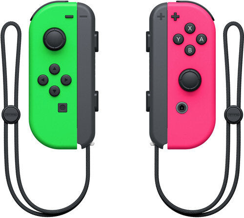 Switch Joy-Con Controllers - Neon Green & Pink Pair - Video Game Accessory - Used - CaveGamers