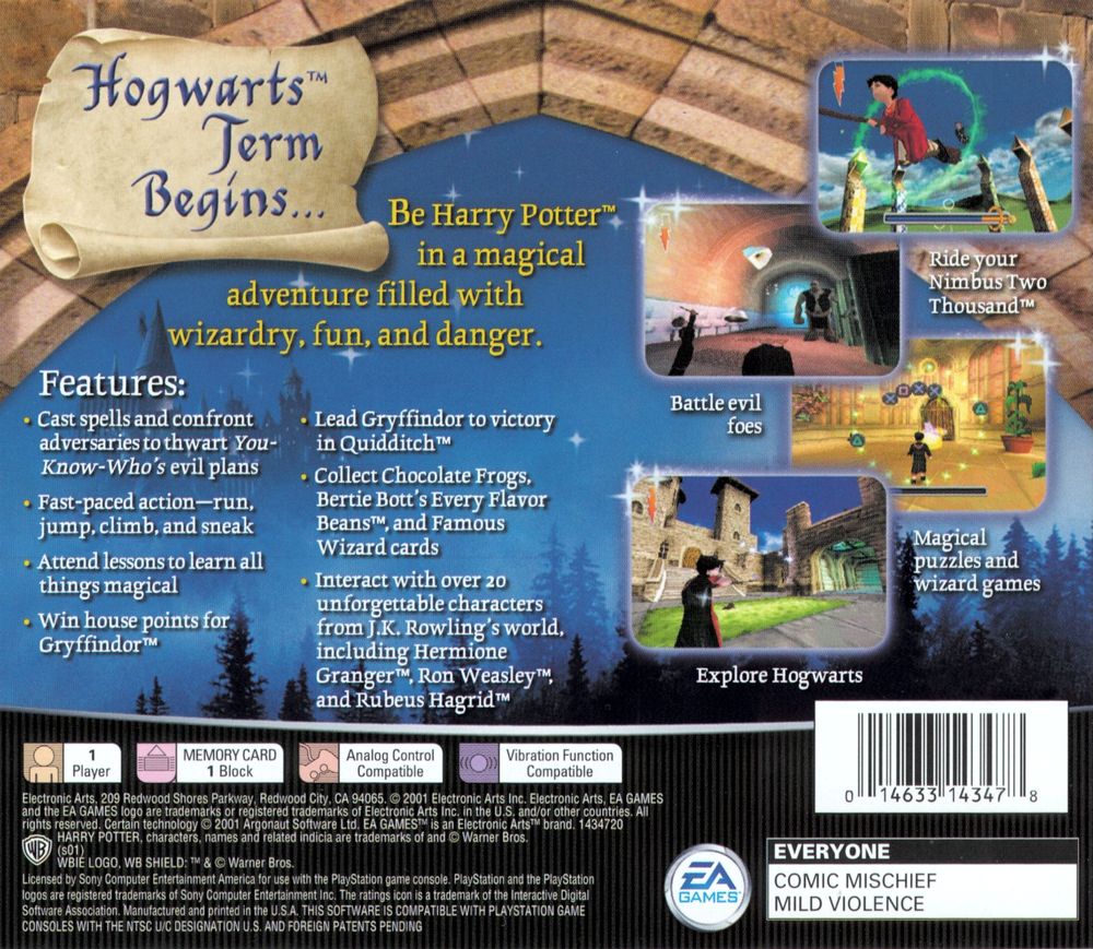 Harry Potter and the Sorcerer's Stone Playstation - Video Game - Used - CaveGamers - Image 2