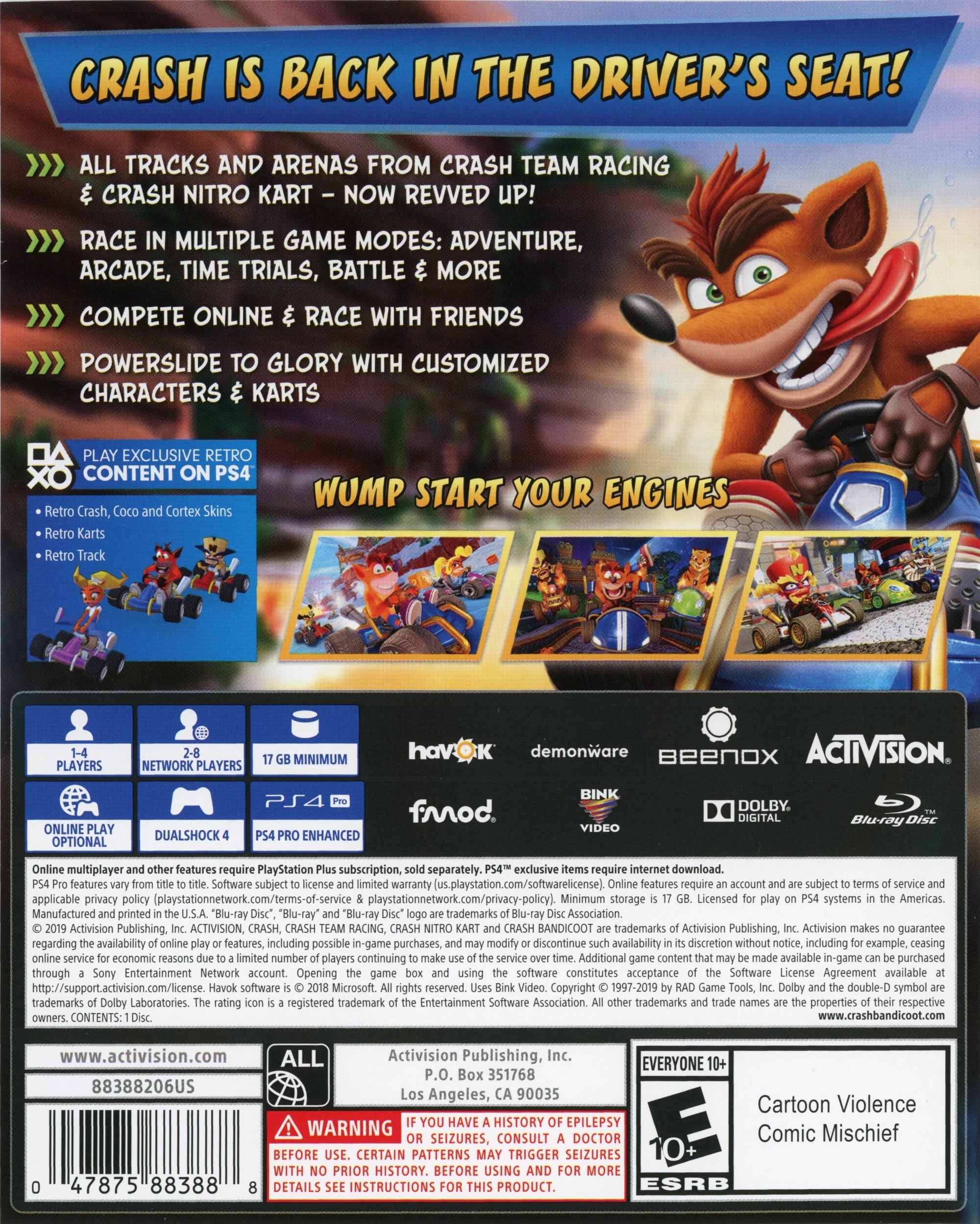 Crash Team Racing: Nitro-Fueled PS4 - Video Game - Used - CaveGamers - Image 2