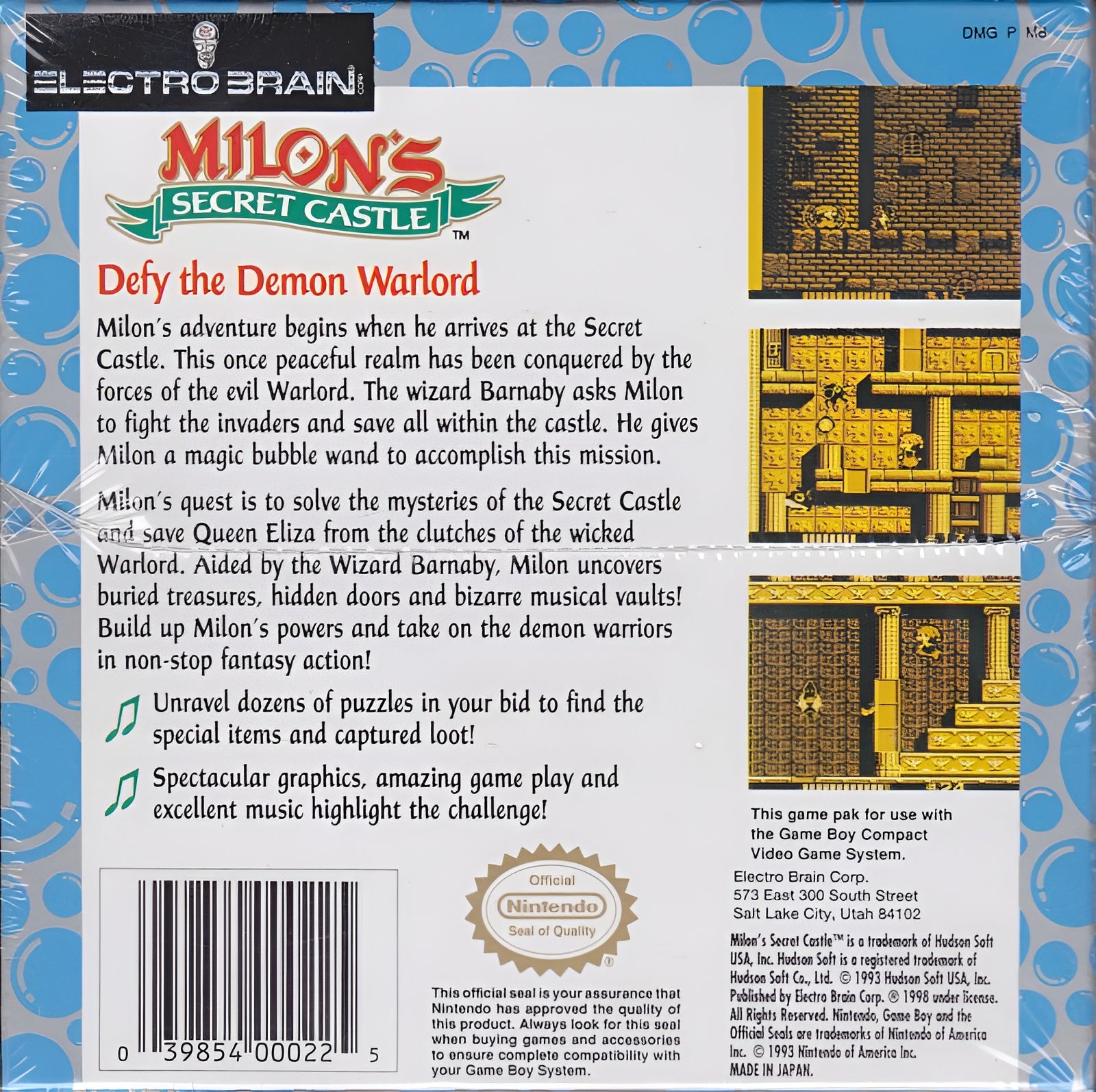 Milons Secret Castle Game Boy - Video Game - Used - CaveGamers - Image 2