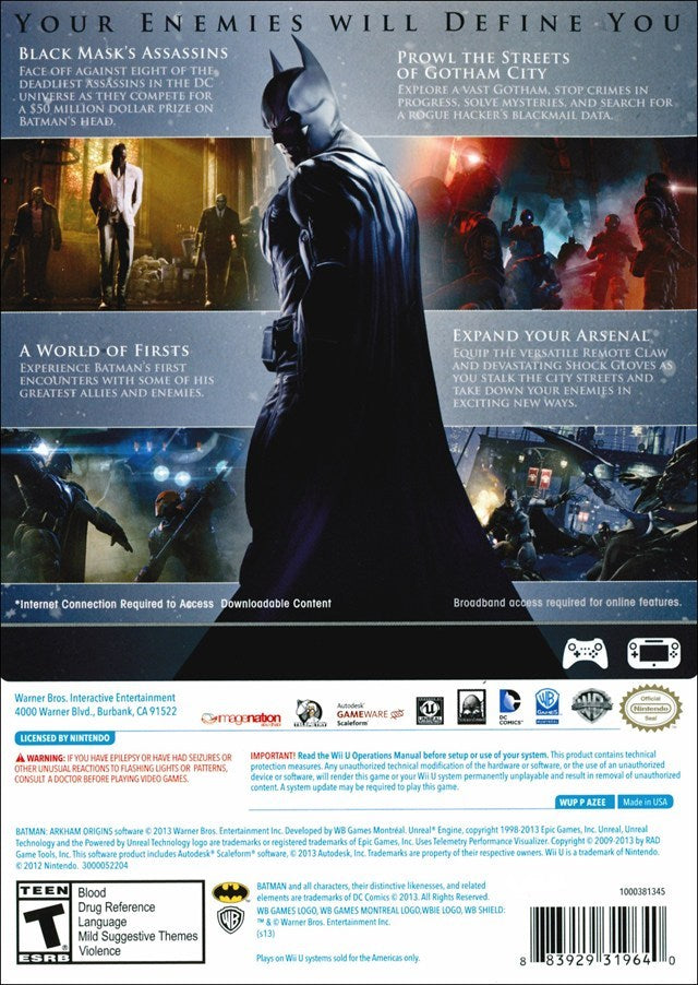 Batman: Arkham Origins Wii U - Video Game - Used - CaveGamers - Image 2