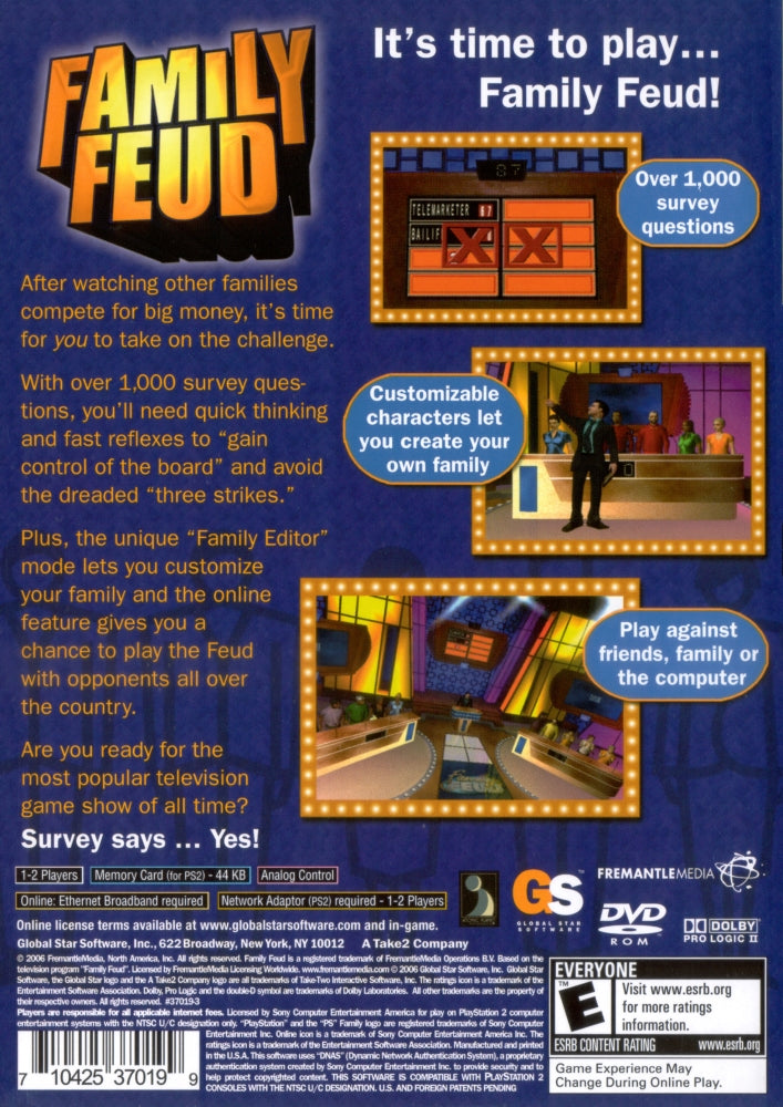 Family Feud PS2 - Video Game - Used - CaveGamers - Image 2
