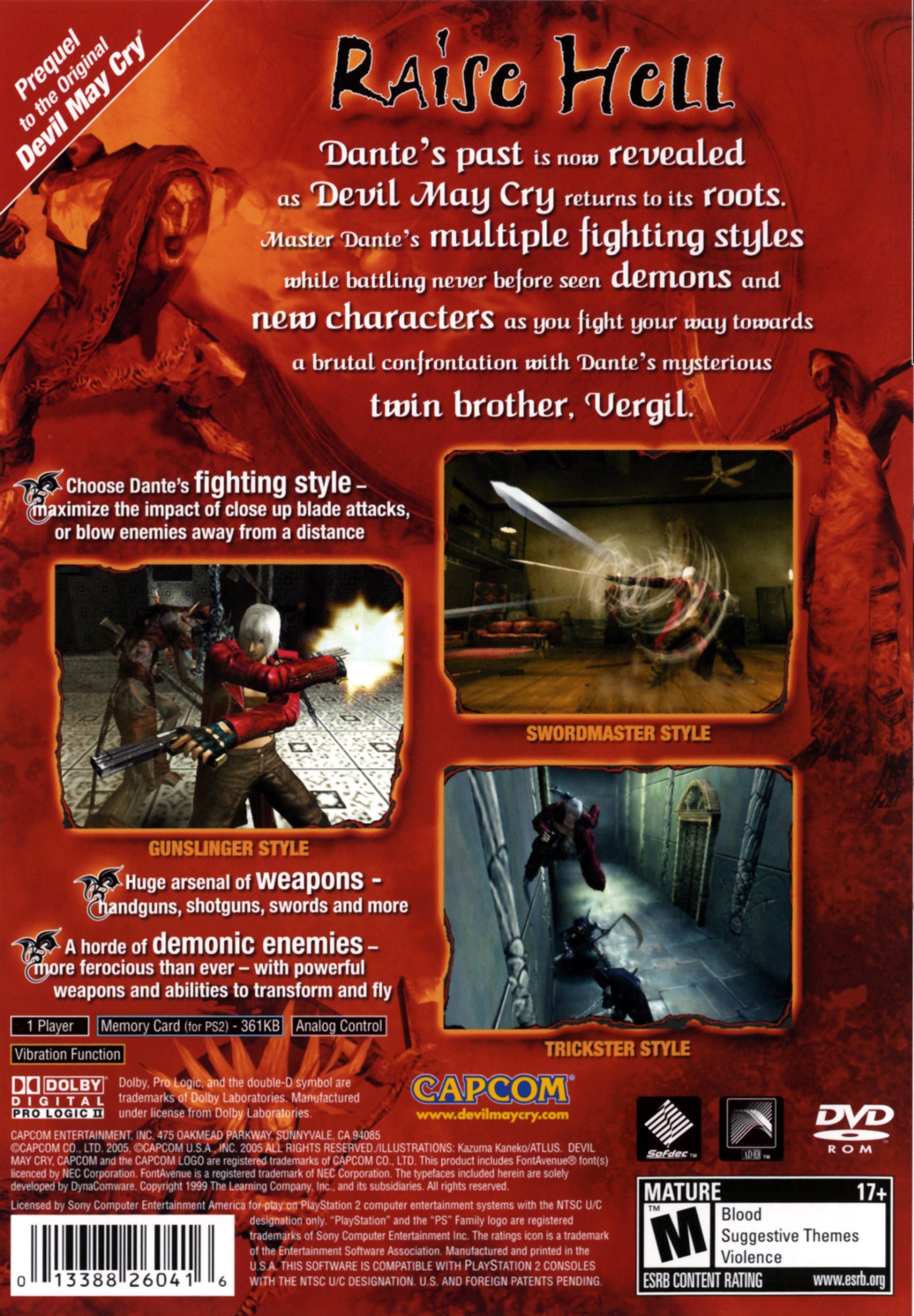 Devil May Cry 3: Dante's Awakening Special Edition PS2 - Video Game - Used - CaveGamers - Image 2