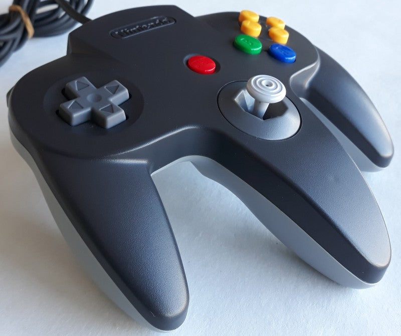 Nintendo 64 Controller - Black/Grey N64 - Video Game Accessory - Used - CaveGamers - Image 2