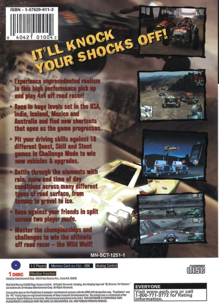 Wild Wild Racing PS2 - Video Game - Used - CaveGamers - Image 2