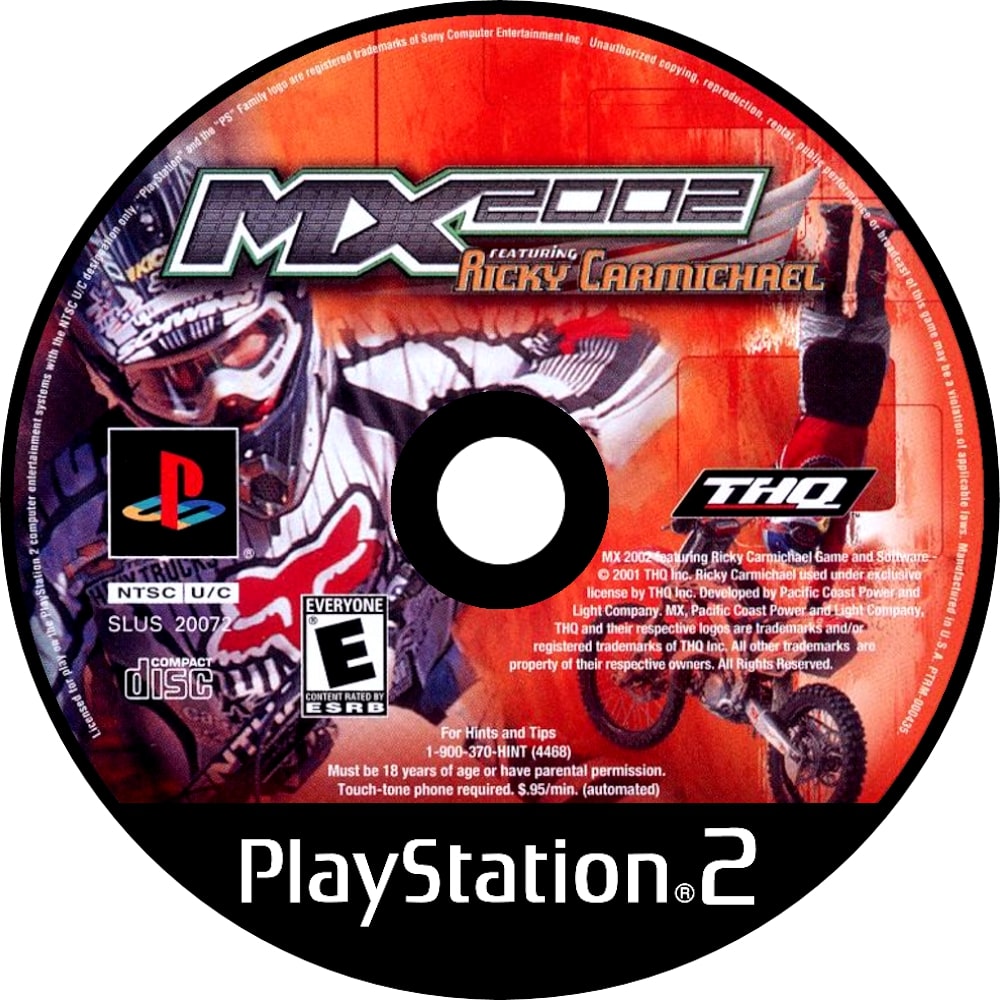 MX 2002 Featuring Ricky Carmichael PS2 - Video Game - Used - CaveGamers - Image 3