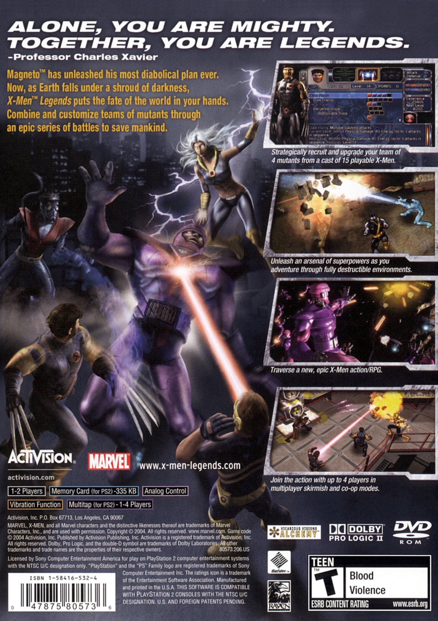X-Men Legends PS2 - Video Game - Used - CaveGamers - Image 2