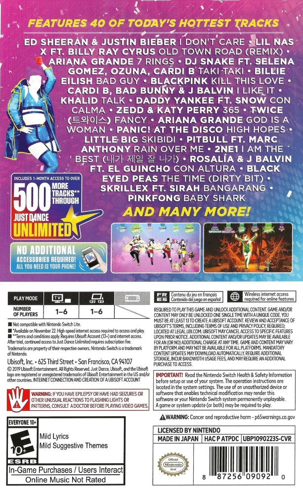 Just Dance 2020 Switch - Video Game - Used - CaveGamers - Image 2