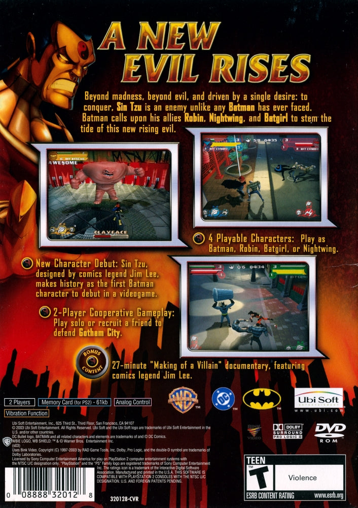 Batman: Rise of Sin Tzu PS2 - Video Game - Used - CaveGamers - Image 2