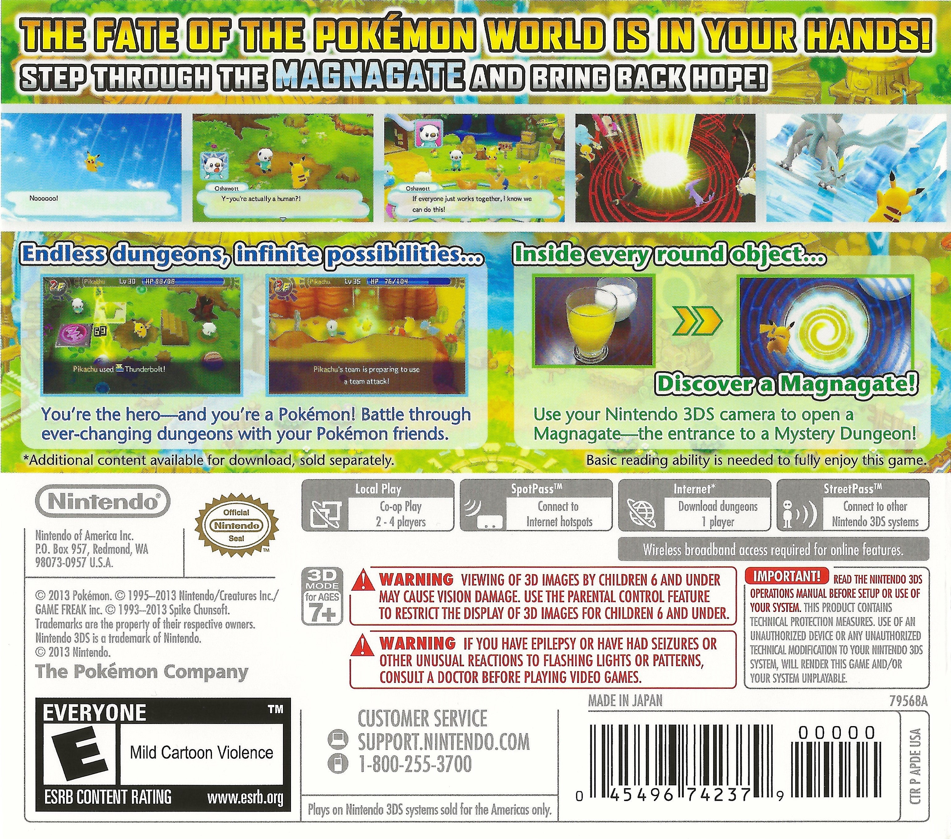 Pokemon Mystery Dungeon: Gates to Infinity 3DS - Video Game - Used - CaveGamers - Image 2