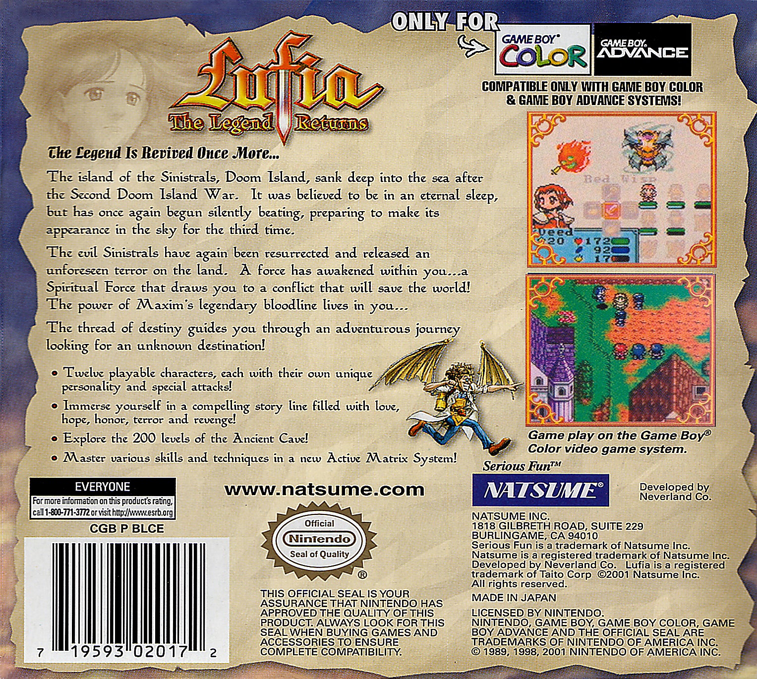 Lufia: The Legend Returns Game Boy Color - Video Game - Used - CaveGamers - Image 2
