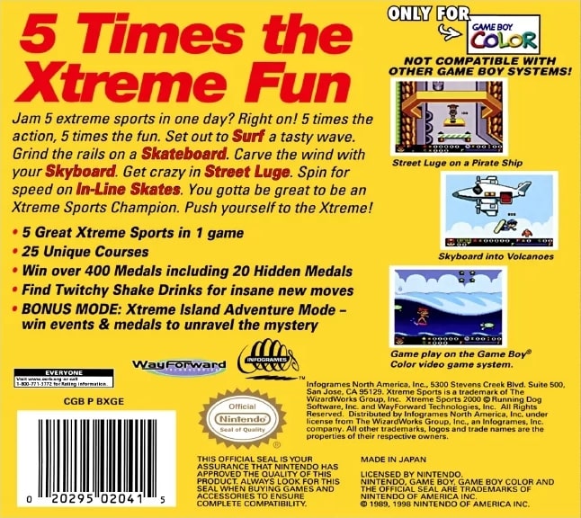 Xtreme Sports Game Boy Color - Video Game - Used - CaveGamers - Image 2