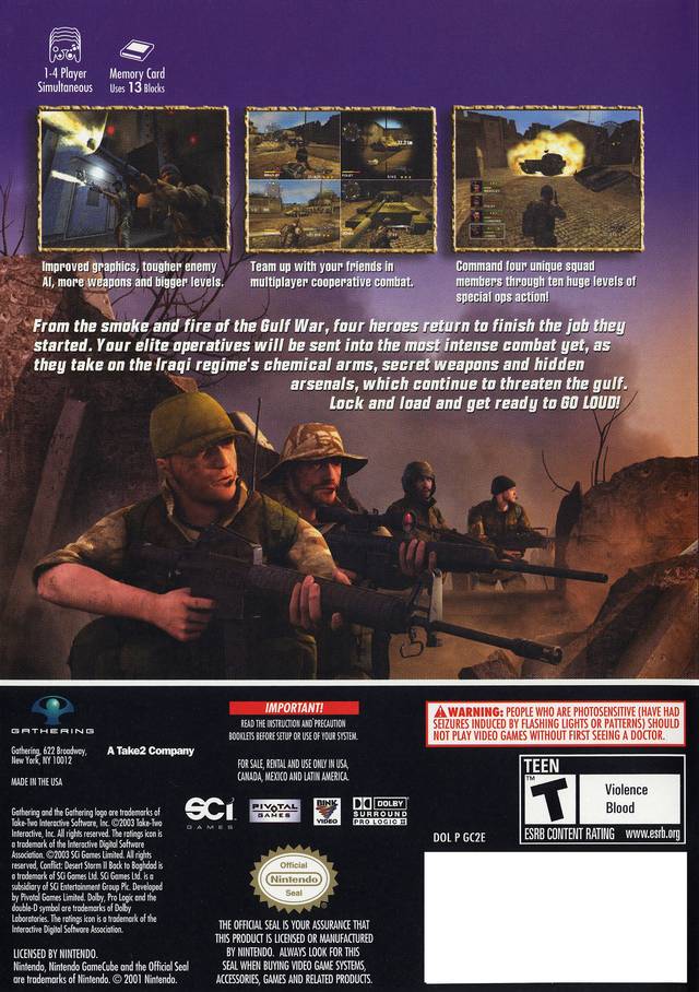 Conflict Desert Storm 2 GameCube - Video Game - Used - CaveGamers - Image 2