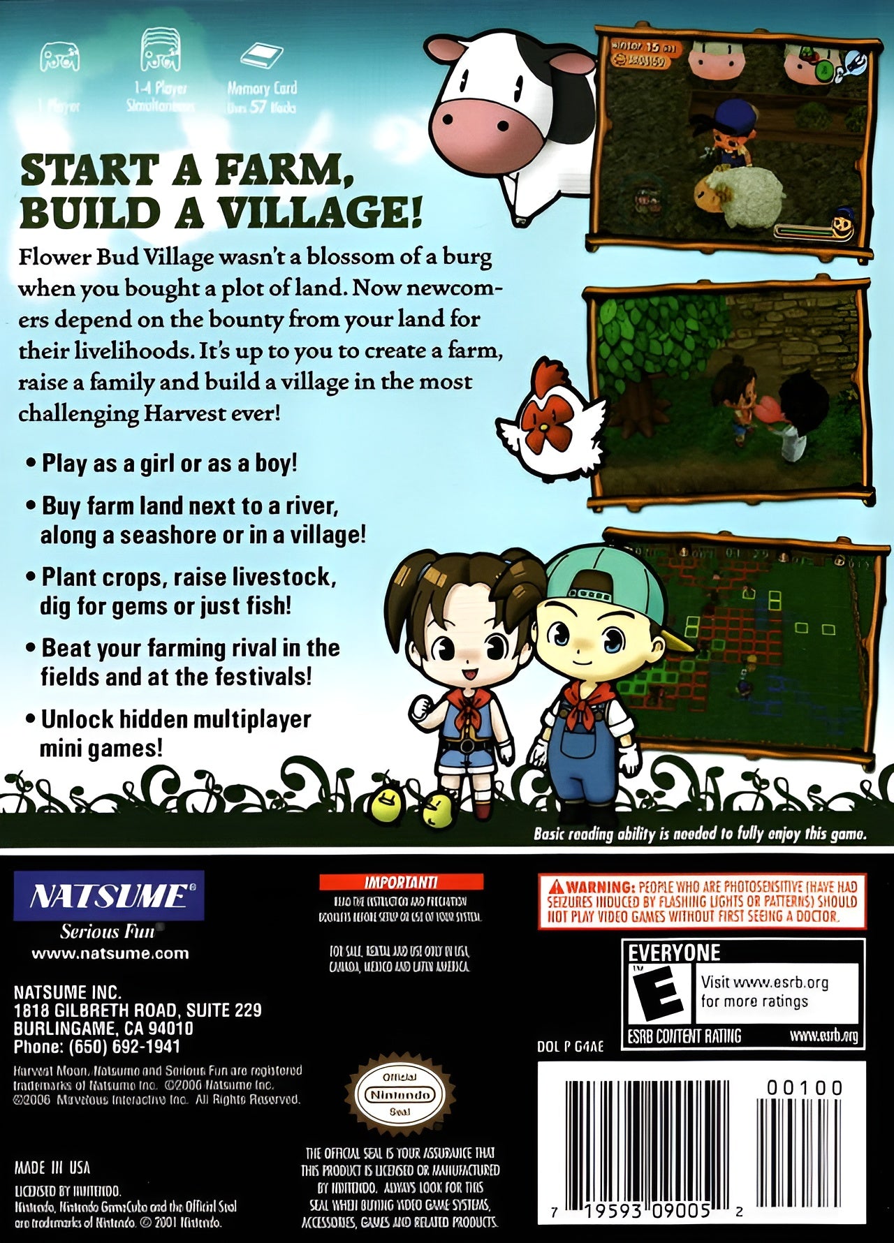 Harvest Moon Magical Melody GameCube - Video Game - Used - CaveGamers - Image 2