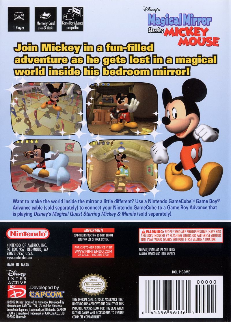 Magical Mirror Starring Mickey Mouse GameCube - Video Game - Used - CaveGamers - Image 2
