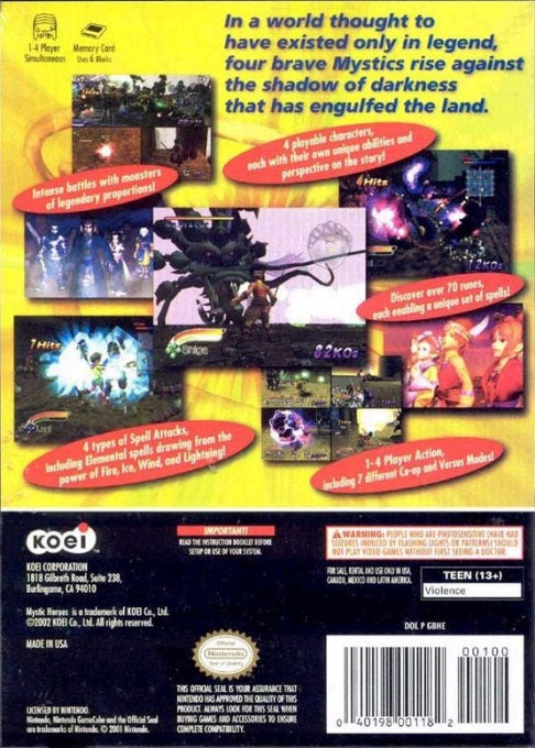 Mystic Heroes GameCube - Video Game - Used - CaveGamers - Image 2