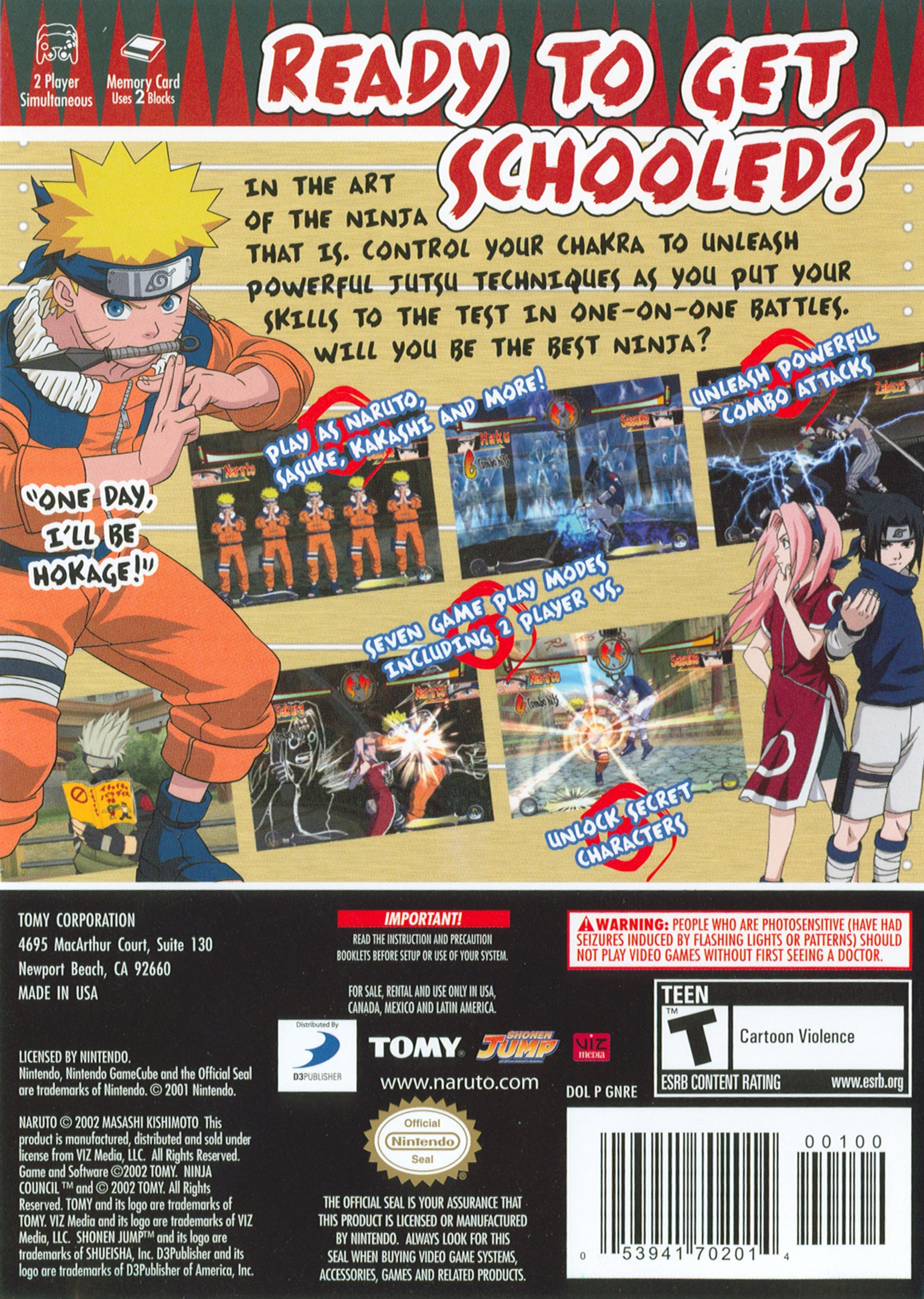 Naruto Clash of Ninja GameCube - Video Game - Used - CaveGamers - Image 2