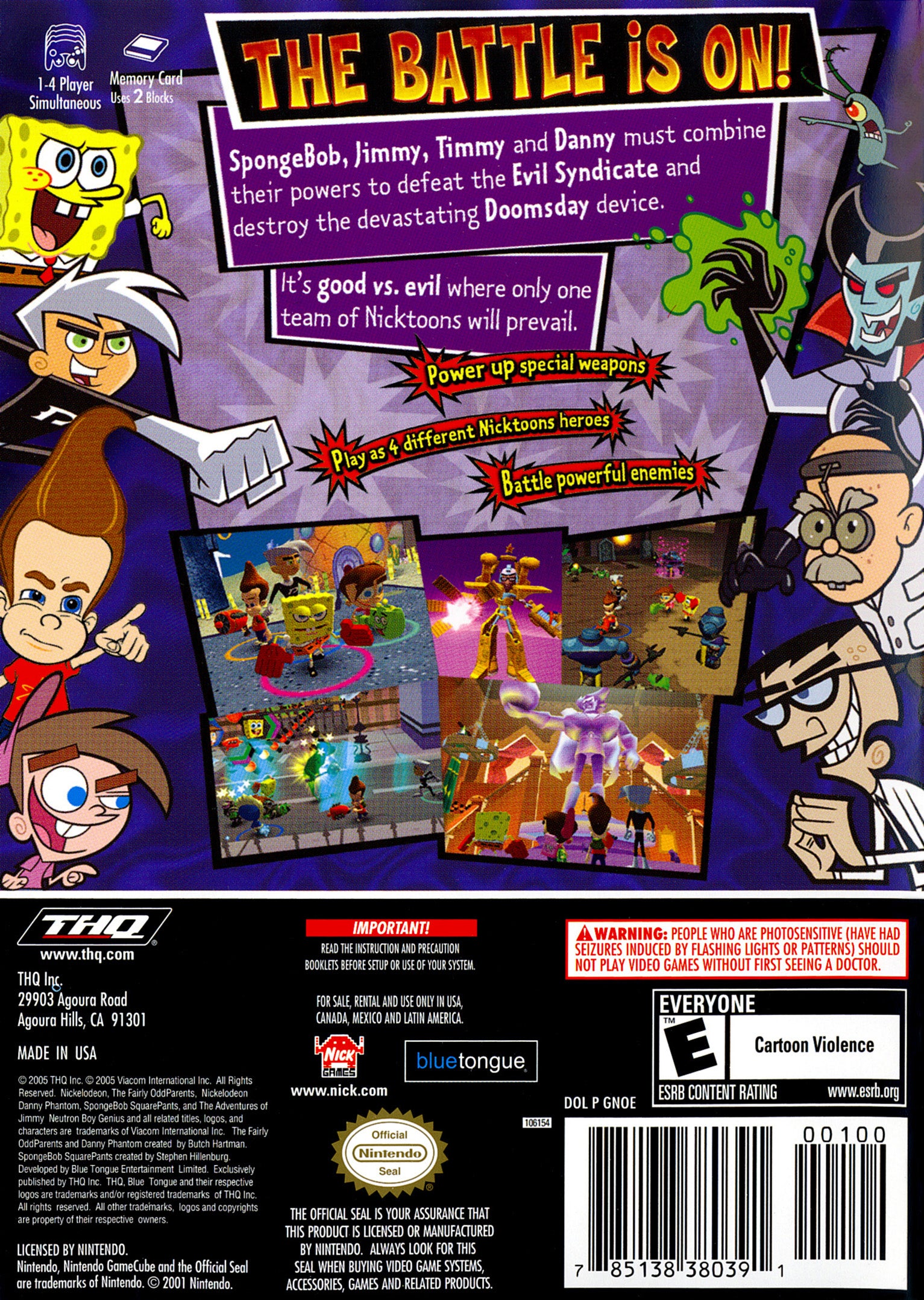 Nicktoons Unite GameCube - Video Game - Used - CaveGamers - Image 2