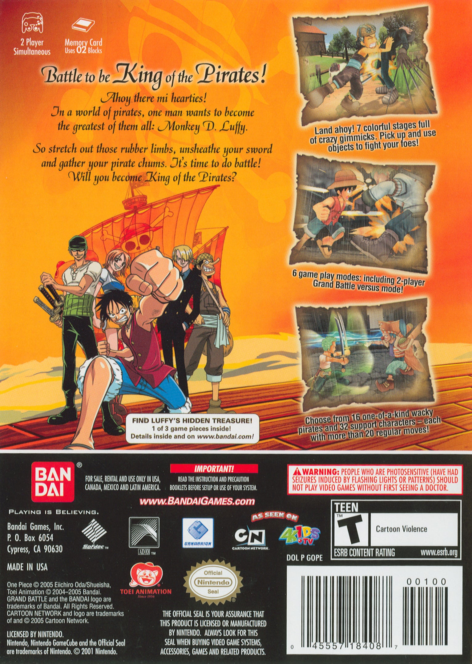 One Piece Grand Battle GameCube - Video Game - Used - CaveGamers - Image 2