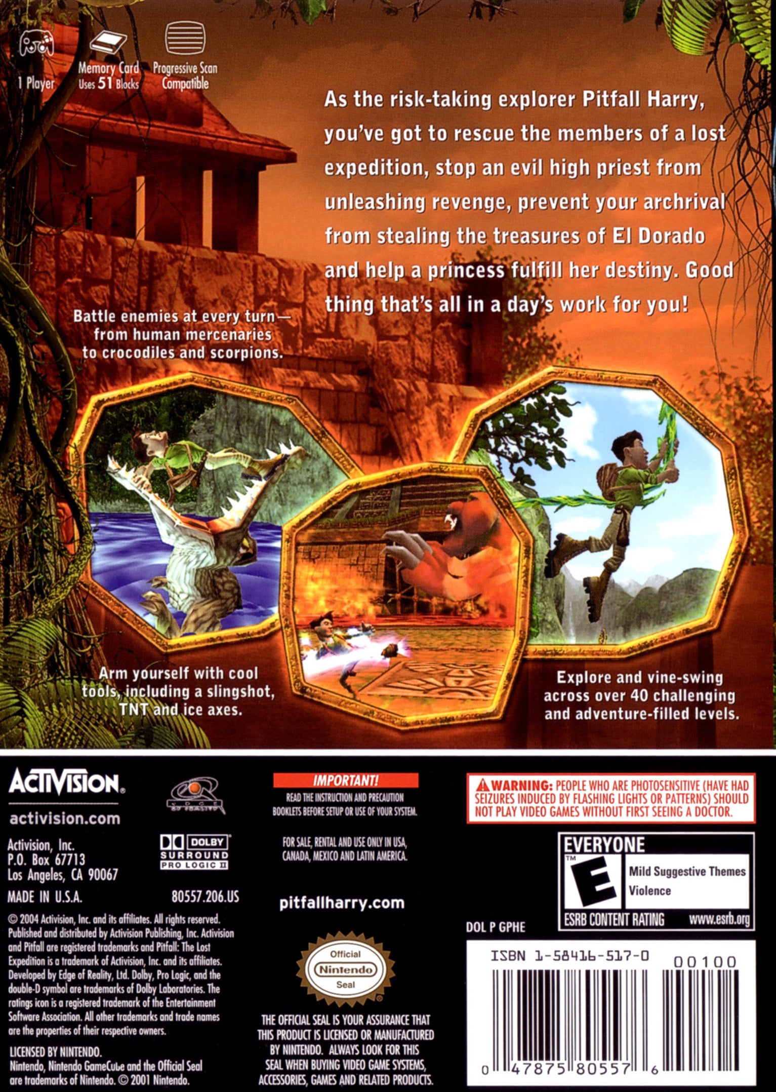 Pitfall The Lost Expedition GameCube - Video Game - Used - CaveGamers - Image 2