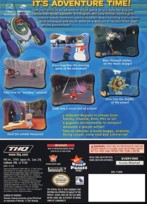 Rugrats Royal Ransom GameCube - Video Game - Used - CaveGamers - Image 2