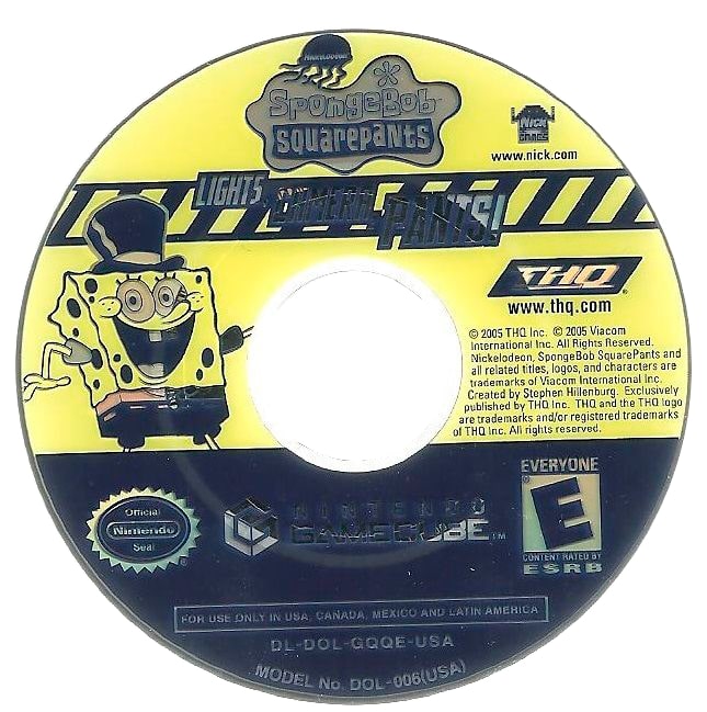 SpongeBob SquarePants Lights Camera Pants GameCube - Video Game - Used - CaveGamers - Image 3