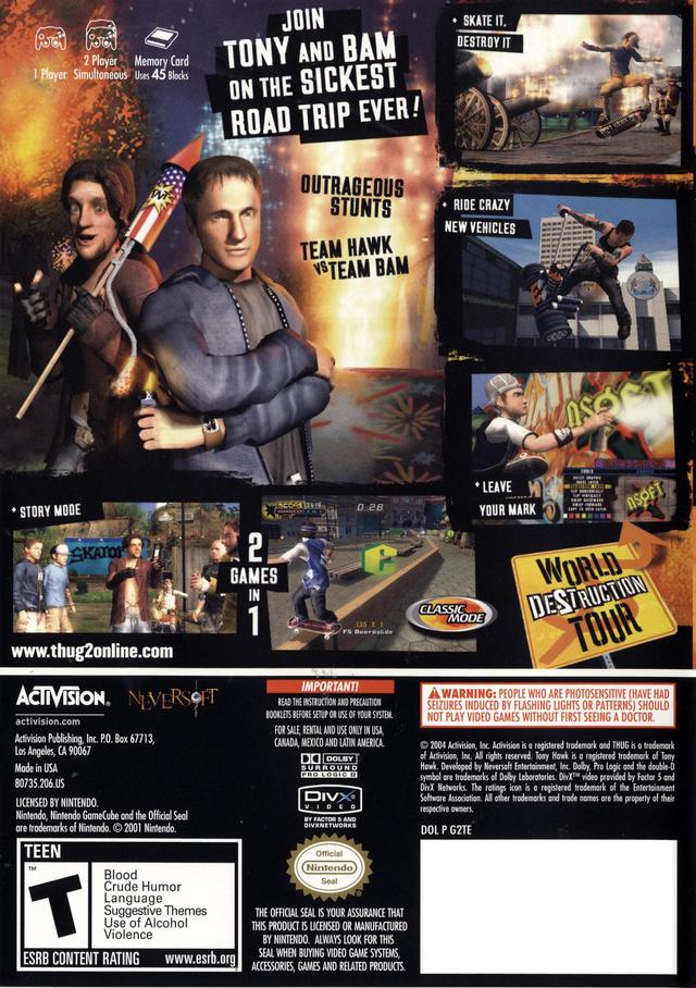 Tony Hawk Underground 2 GameCube - Video Game - Used - CaveGamers - Image 2