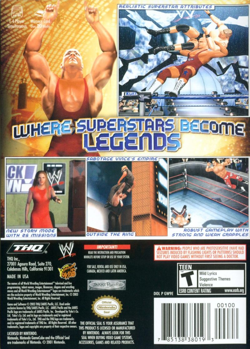 WWE Wrestlemania XIX GameCube - Video Game - Used - CaveGamers - Image 2