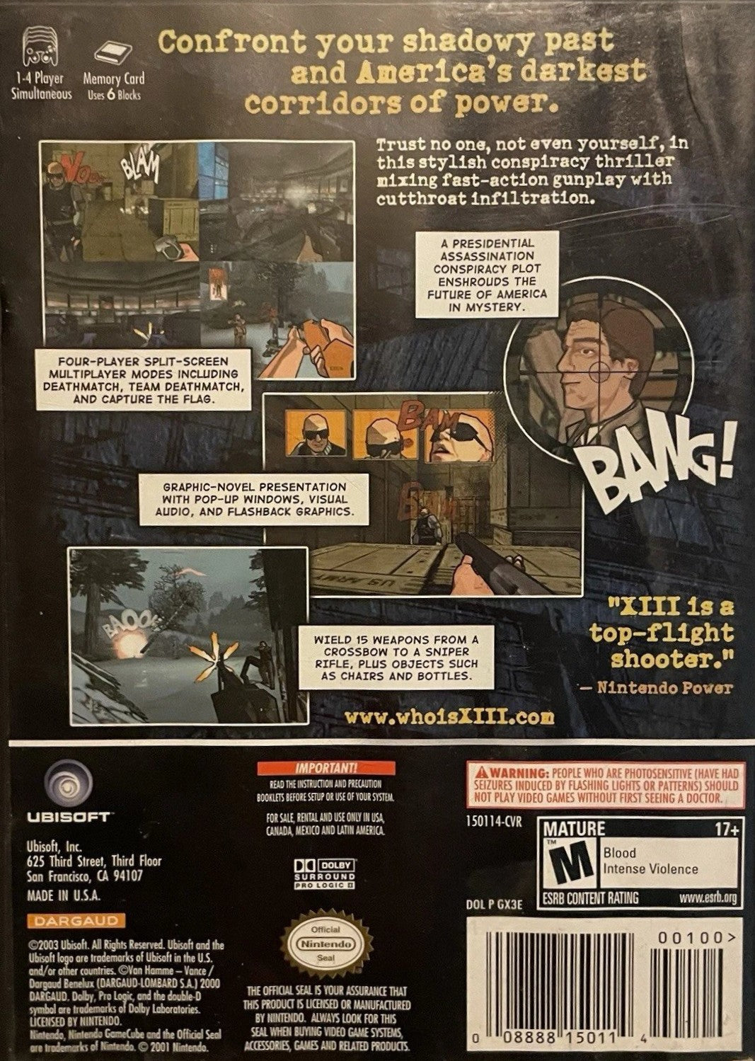 XIII GameCube - Video Game - Used - CaveGamers - Image 2
