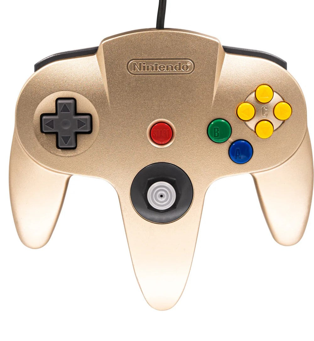 Nintendo 64 Controller - Gold N64 - Video Game Accessory - Used - CaveGamers