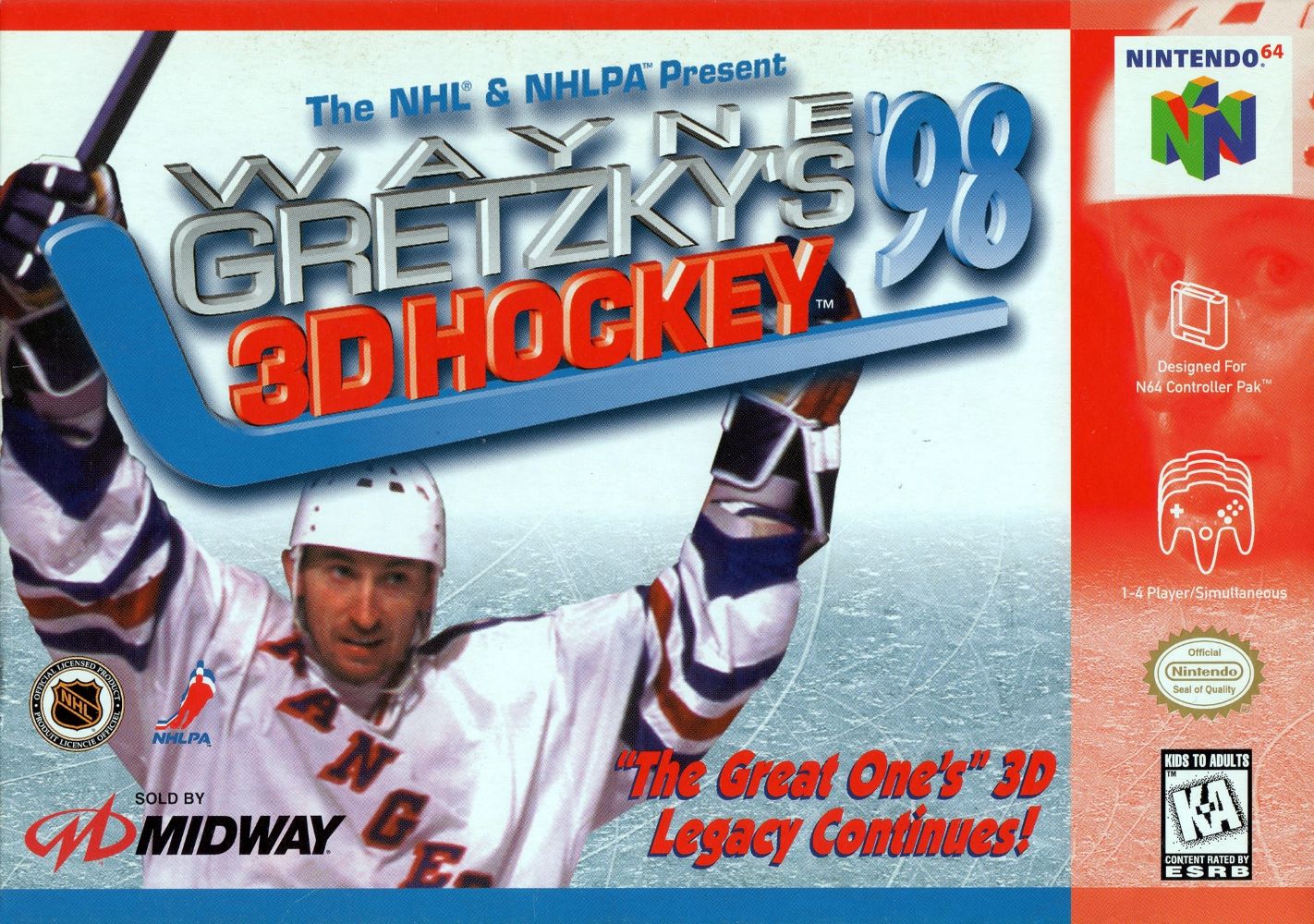 Wayne Gretzky's 3D Hockey 98 N64 - Video Game - Used - CaveGamers