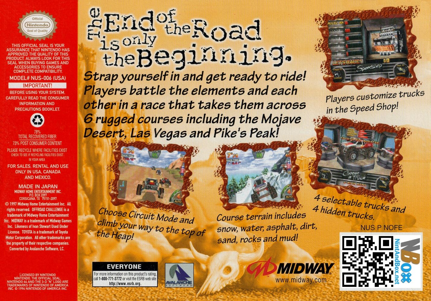 Off Road Challenge N64 - Video Game - Used - CaveGamers - Image 2