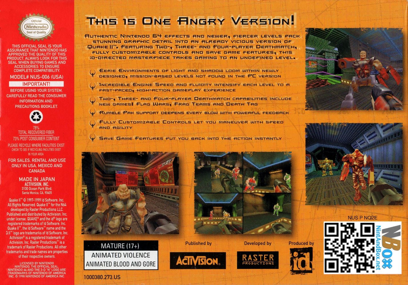 Quake II N64 - Video Game - Used - CaveGamers - Image 2