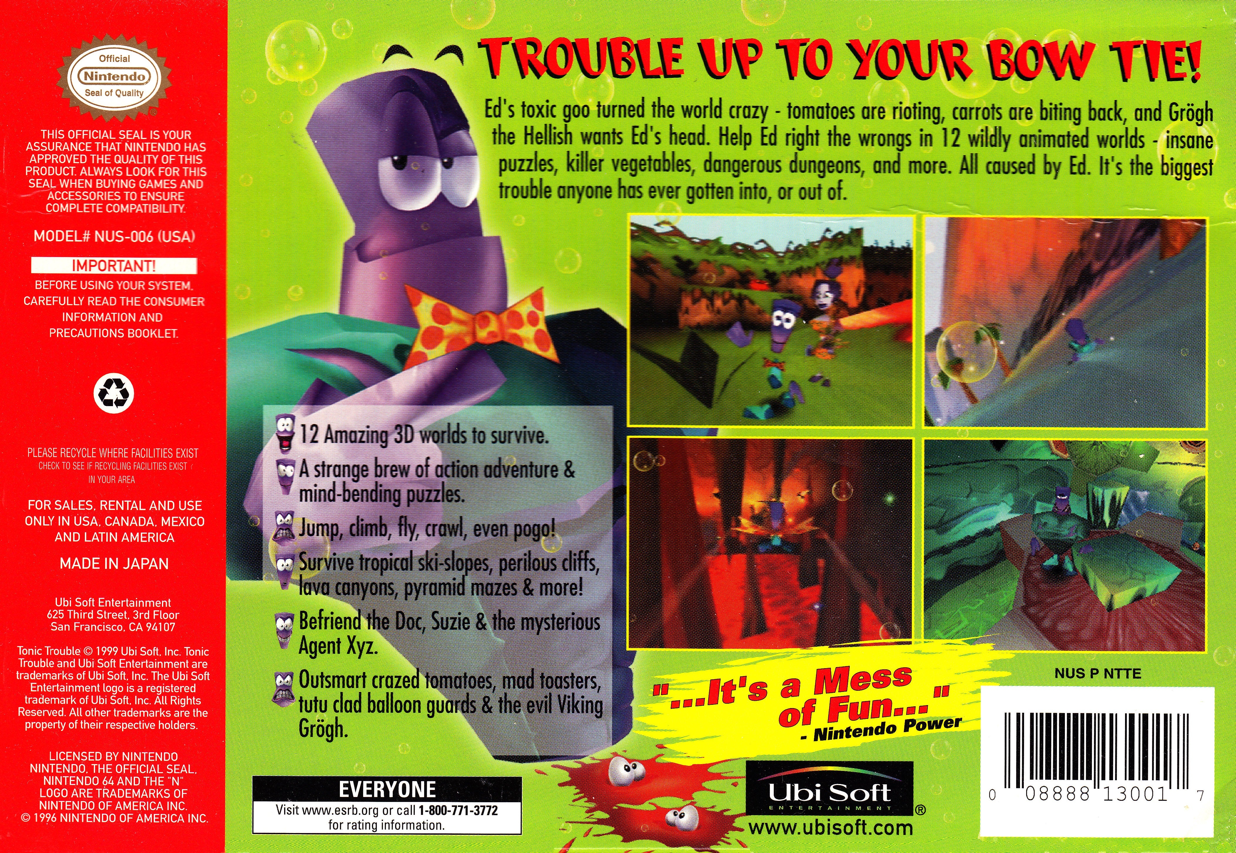 Tonic Trouble N64 - Video Game - Used - CaveGamers - Image 2