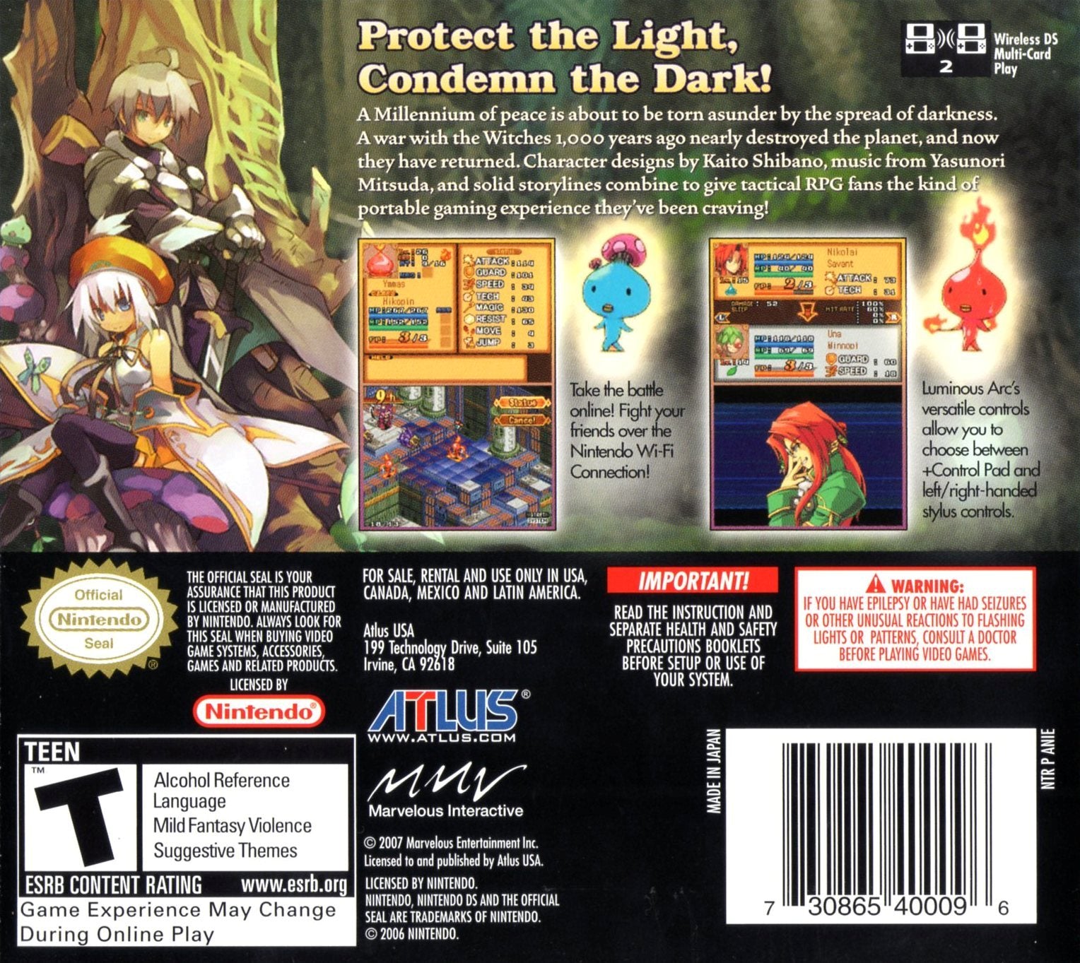 Luminous Arc DS - Video Game - Used - CaveGamers - Image 2