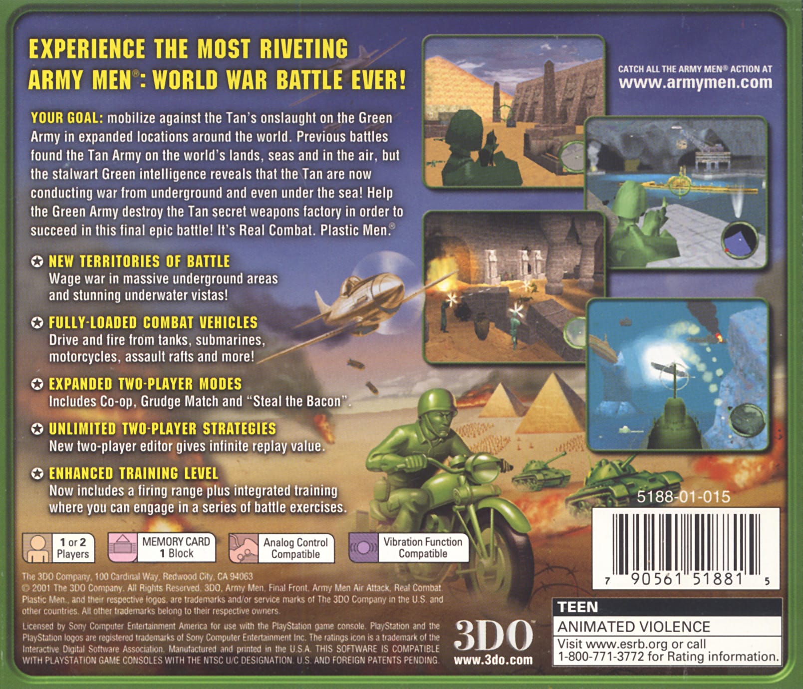 Army Men World War Final Front Playstation - Video Game - Used - CaveGamers - Image 2
