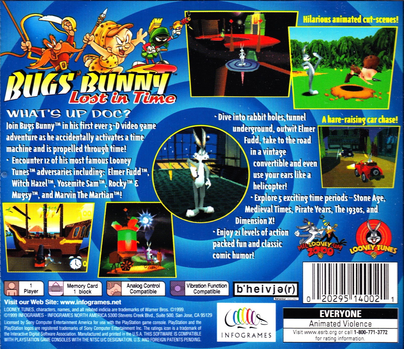 Bugs Bunny Lost in Time Playstation - Video Game - Used - CaveGamers - Image 2