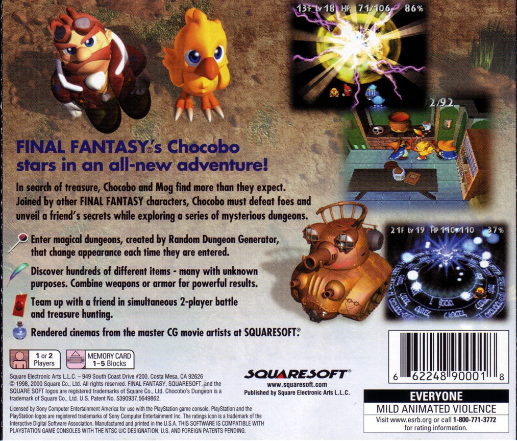Chocobo's Dungeon 2 Playstation - Video Game - Used - CaveGamers - Image 2