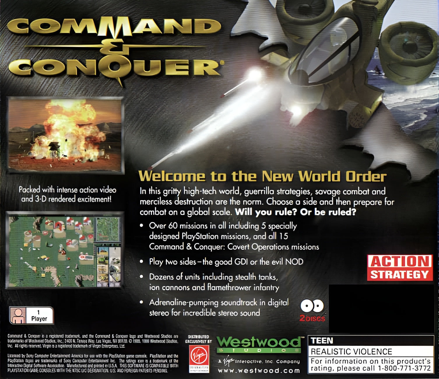 Command and Conquer Playstation - Video Game - Used - CaveGamers - Image 2