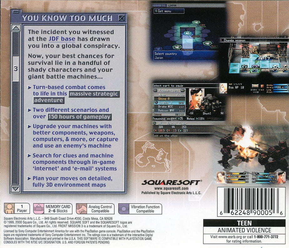 Front Mission 3 Playstation - Video Game - Used - CaveGamers - Image 2