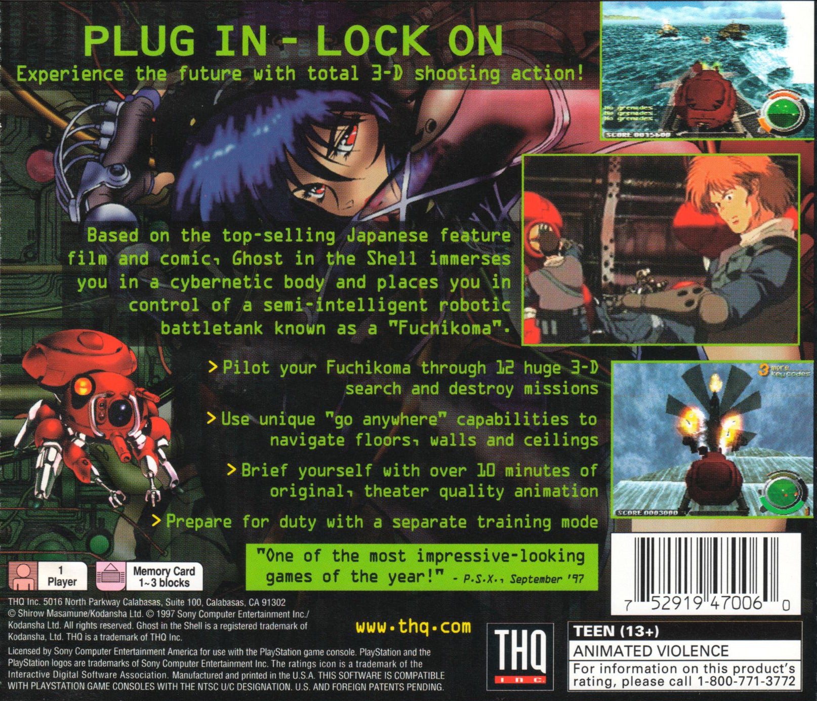 Ghost in the Shell Playstation - Video Game - Used - CaveGamers - Image 2
